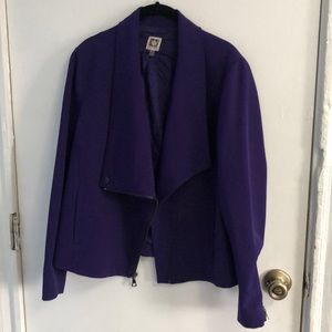 Anne Klein deep purple blazer